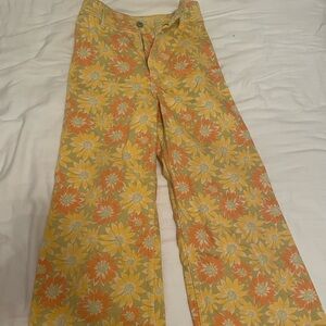 Zara Sunflower Print Pants